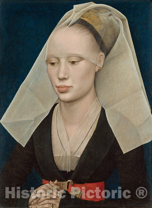 Art Print : Rogier Van der Weyden, Portrait of a Lady, c. 1460 - Vintage Wall Art