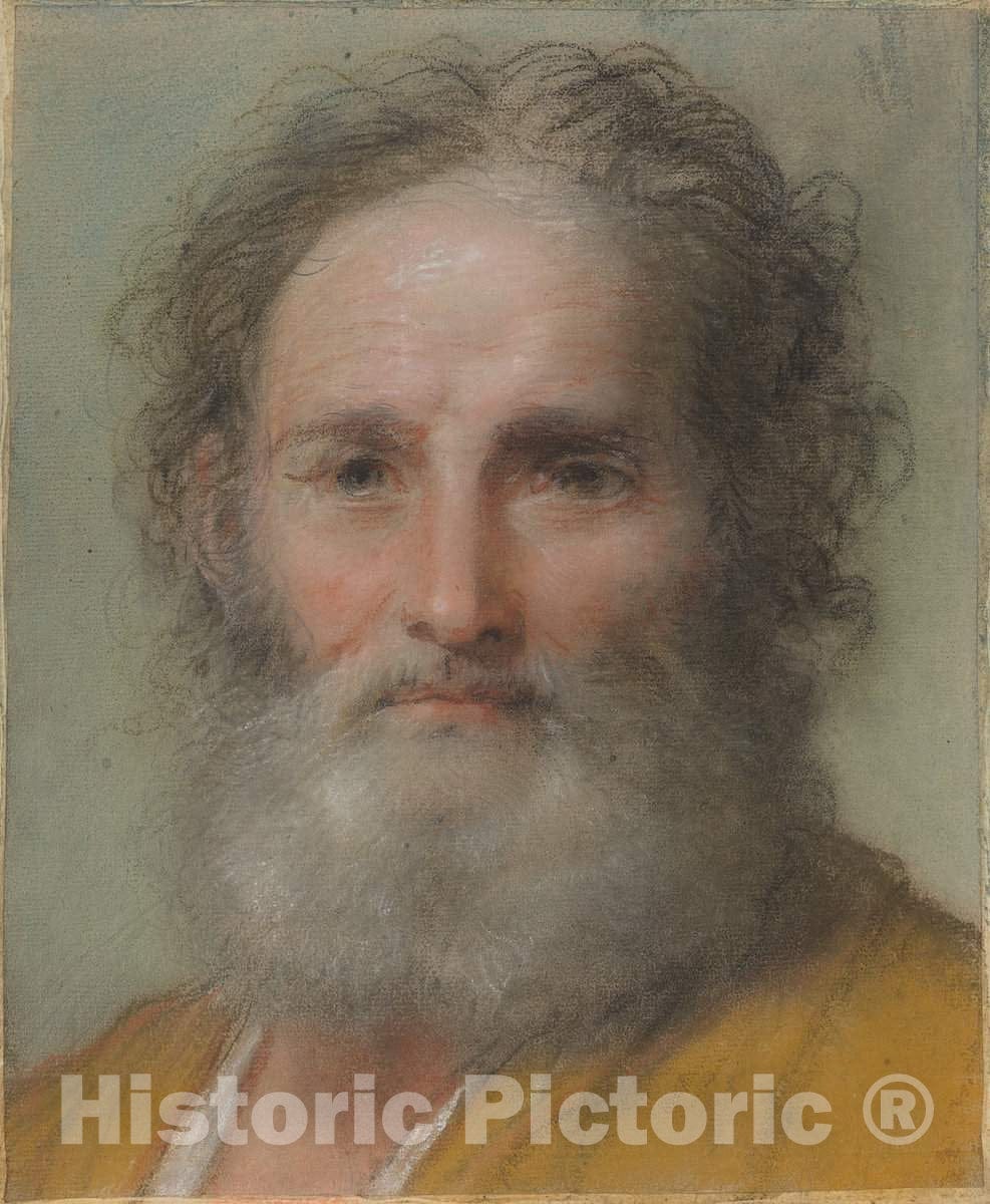 Art Print : Benedetto Luti, Head of a Bearded Man, 1715 - Vintage Wall Art