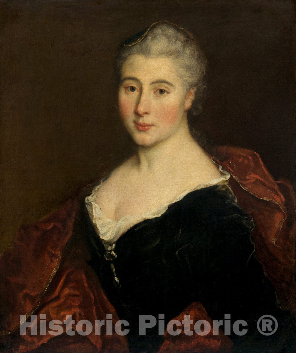 Art Print : Portrait of a Woman, c. 1711 - Vintage Wall Art