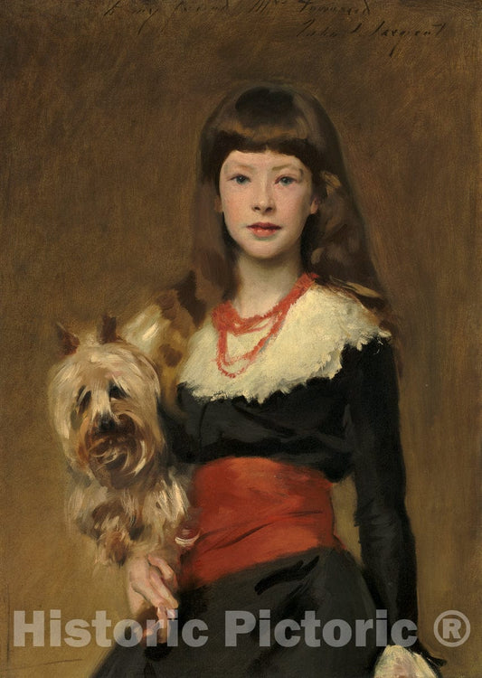Art Print : John Singer Sargent, Miss Beatrice Townsend, 1882 - Vintage Wall Art