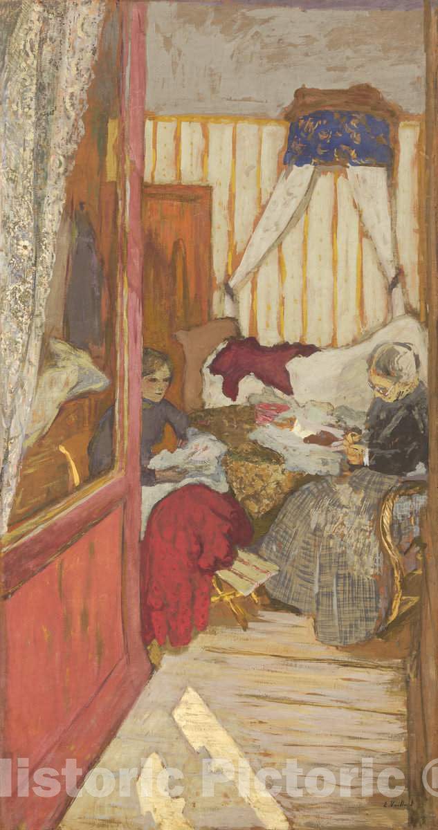 Art Print : Edouard Vuillard, Women Sewing, c. 1912 - Vintage Wall Art