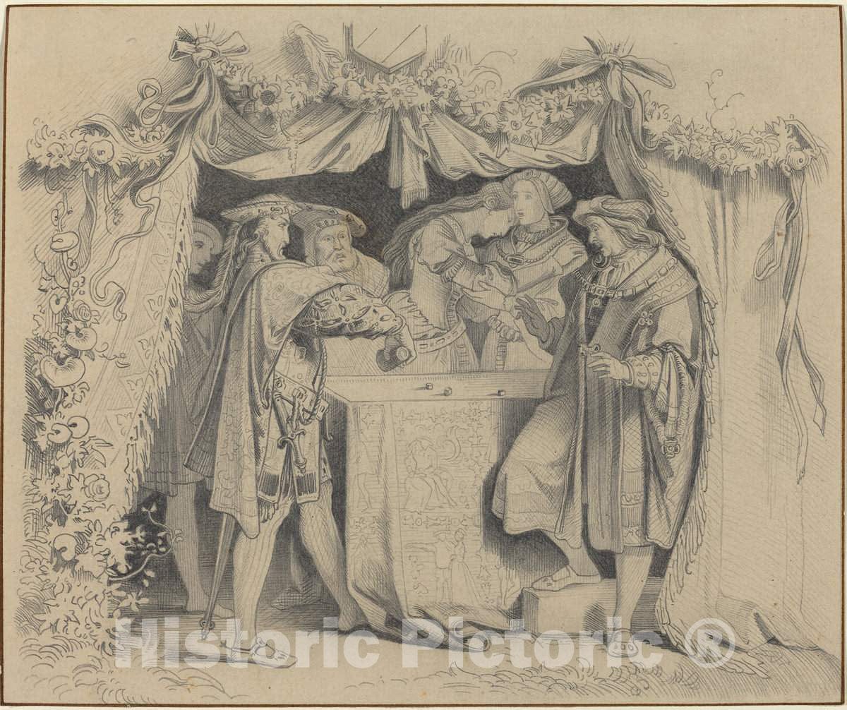 Art Print : Men Throwing Dice - Vintage Wall Art