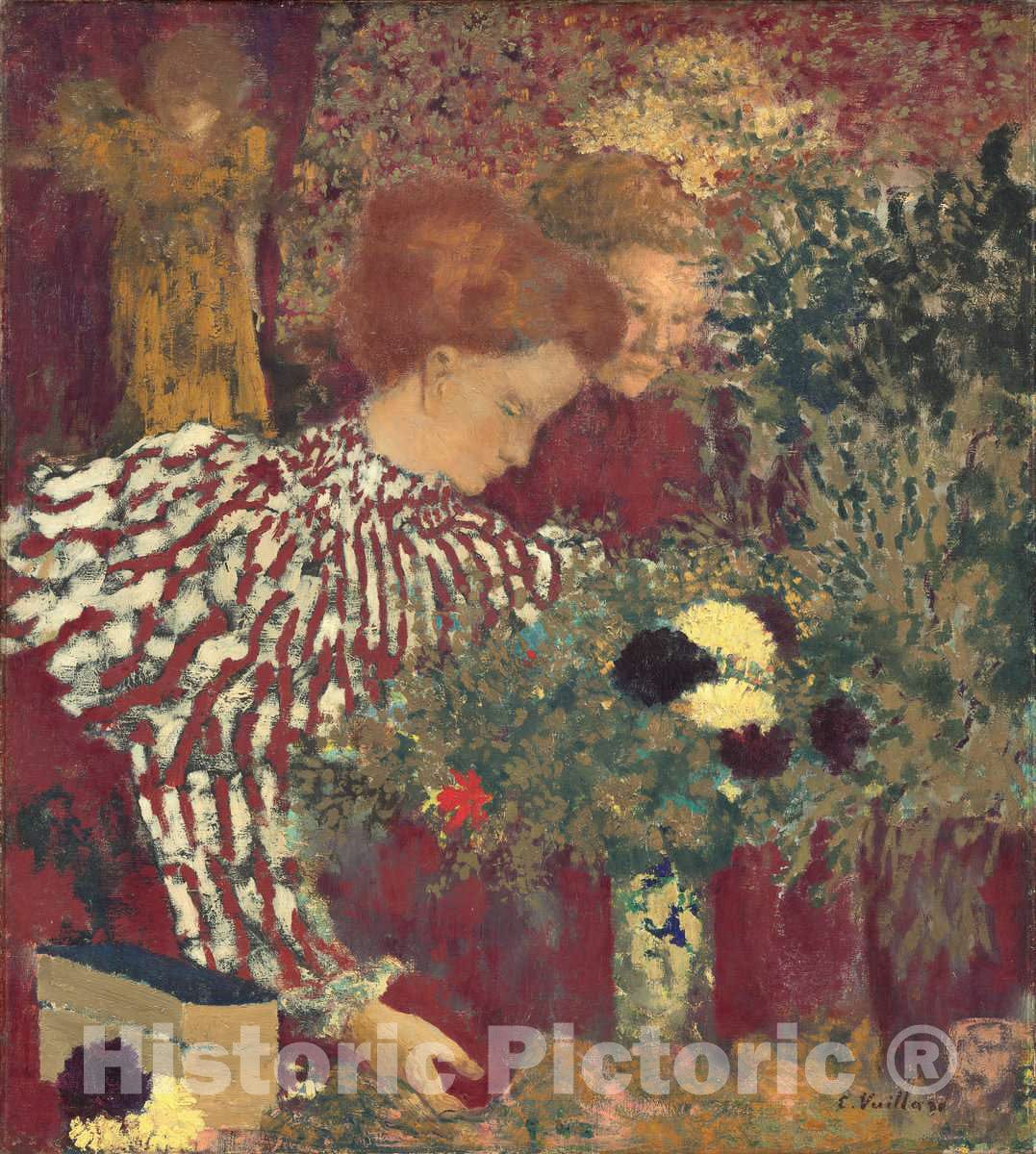 Art Print : Edouard Vuillard, Woman in a Striped Dress, 1895 - Vintage Wall Art