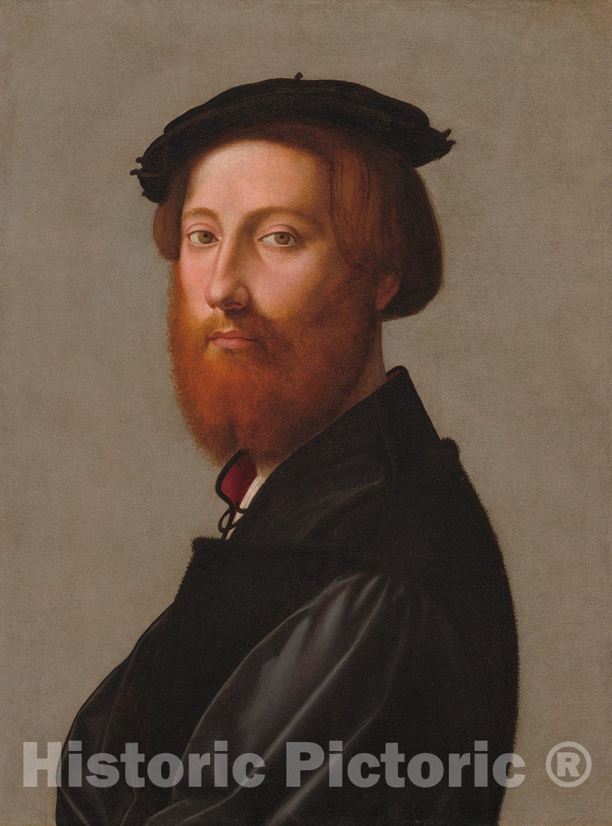 Art Print : Giuliano Bugiardini, Leonardo de' Ginori, c. 1528 - Vintage Wall Art