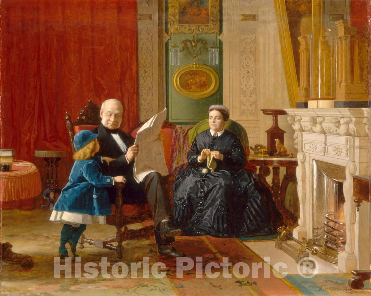 Art Print : Eastman Johnson, The Brown Family, 1869 - Vintage Wall Art