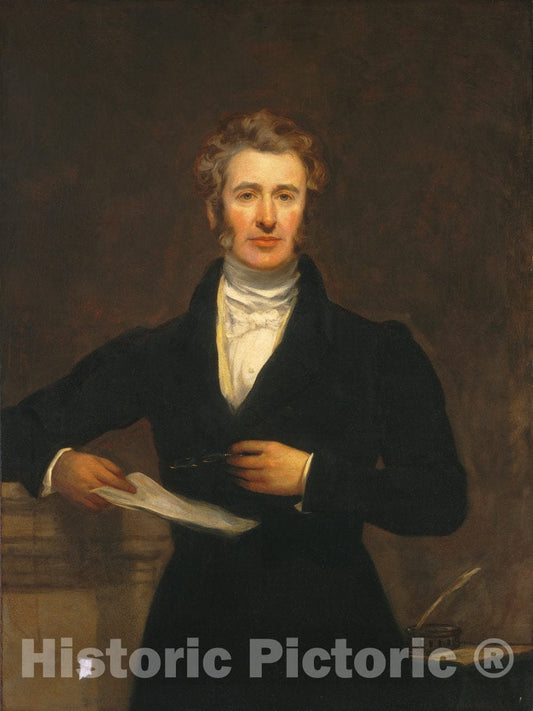 Art Print : Portrait of a Man, c. 1830 - Vintage Wall Art