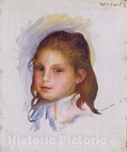 Art Print : Auguste Renoir, Child with Brown Hair, c.1888 - Vintage Wall Art