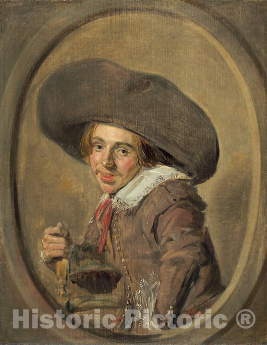 Art Print : Frans Hals, A Young Man in a Large Hat, c.1628 - Vintage Wall Art