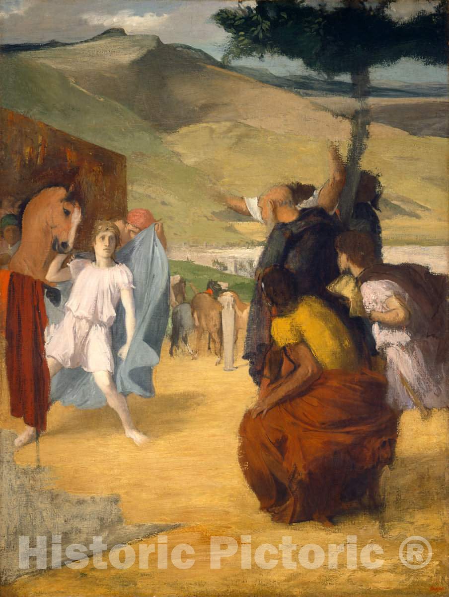 Art Print : Edgar Degas, Alexander and Bucephalus, c.1862 - Vintage Wall Art