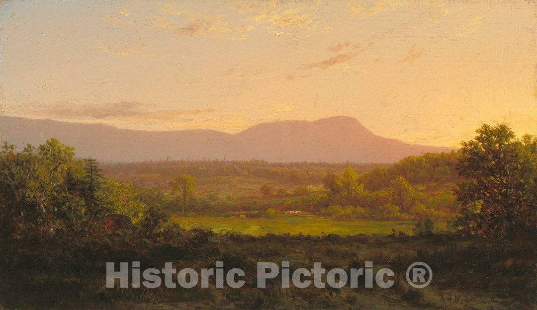 Art Print : Helwig Wyant, Peaceful Valley, c. 1872 - Vintage Wall Art