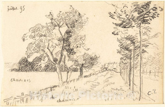 Art Print : Camille Pissarro, The Driveway, 1895 - Vintage Wall Art