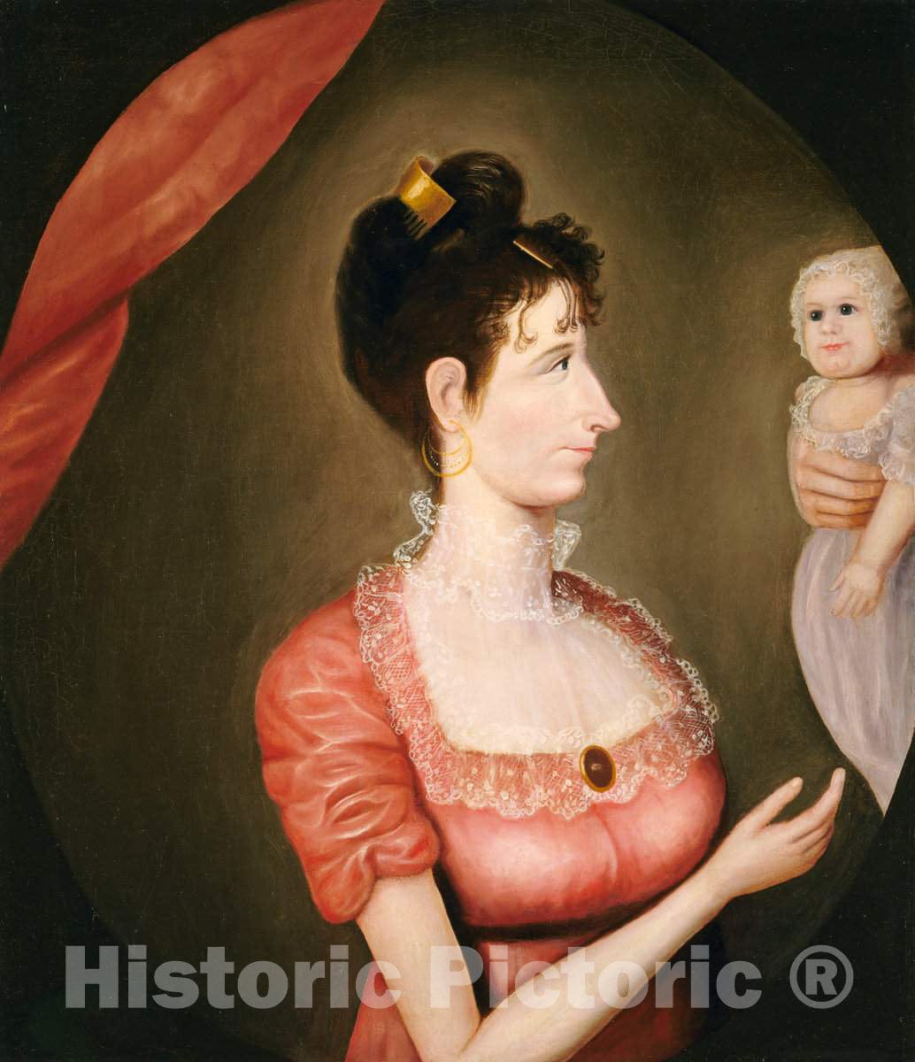 Art Print : The Proud Mother, c. 1810 - Vintage Wall Art