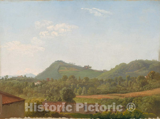 Art Print : Simon Denis, View Near Naples, c. 1806 - Vintage Wall Art