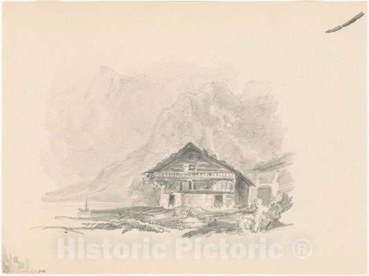 Art Print : John Singer Sargent, Swiss Chalet, 1869 - Vintage Wall Art