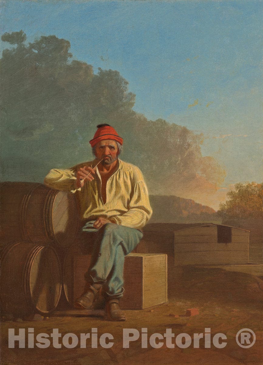 Art Print : George Caleb Bingham, Mississippi Boatman, 1850 - Vintage Wall Art