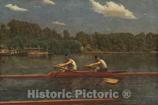 Art Print : Thomas Eakins, The Biglin Brothers Racing, 1872 - Vintage Wall Art
