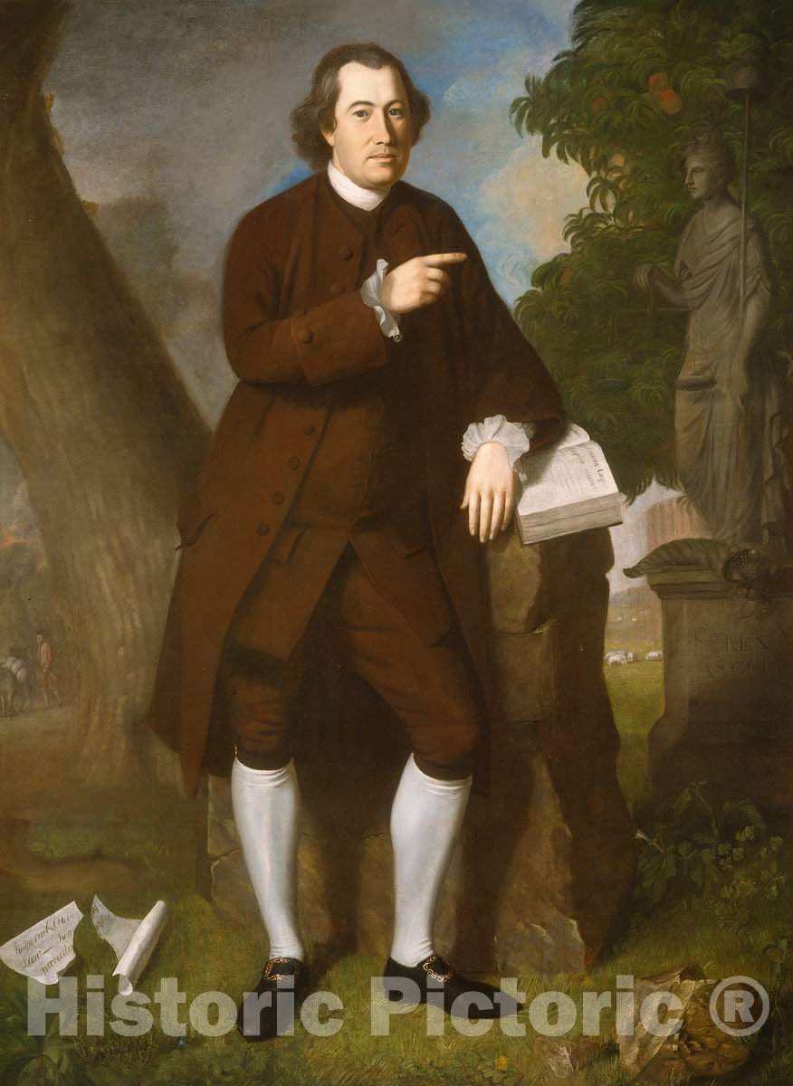 Art Print : Charles Willson Peale, John Beale Bordley, 1770 - Vintage Wall Art