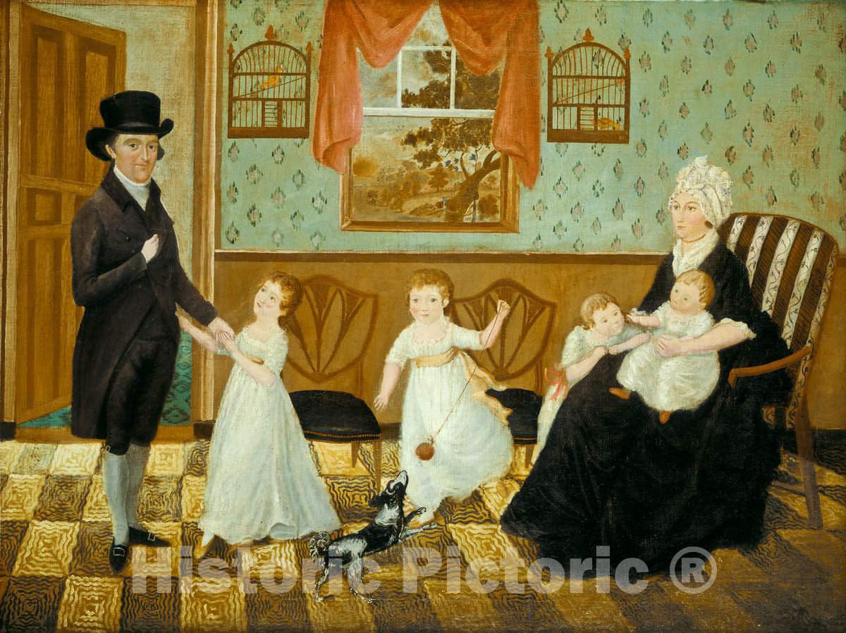 Art Print : The Sargent Family, 1800 - Vintage Wall Art