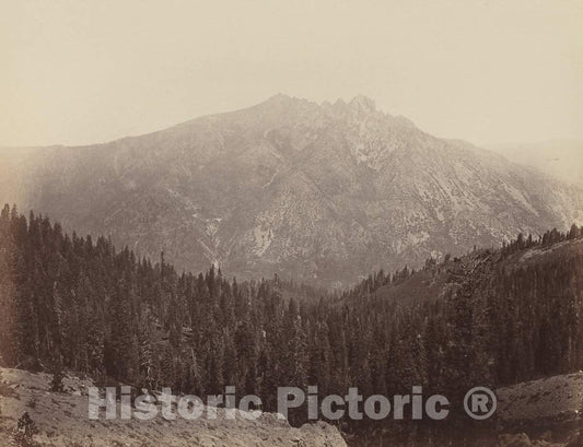 Art Print : Carleton E. Watkins, Downeville Butte, 1860s - Vintage Wall Art