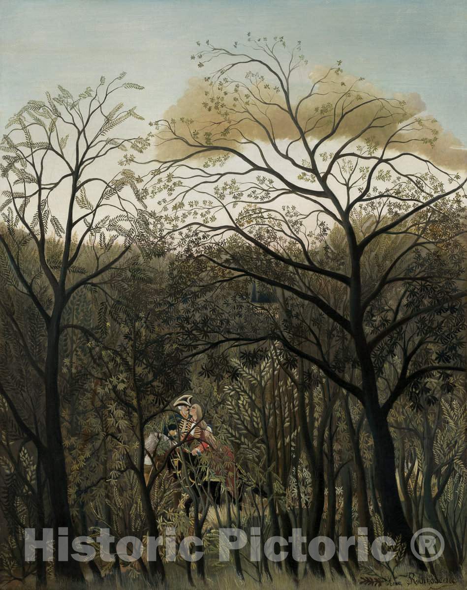 Art Print : Henri Rousseau, Rendezvous in The Forest, 1889 - Vintage Wall Art