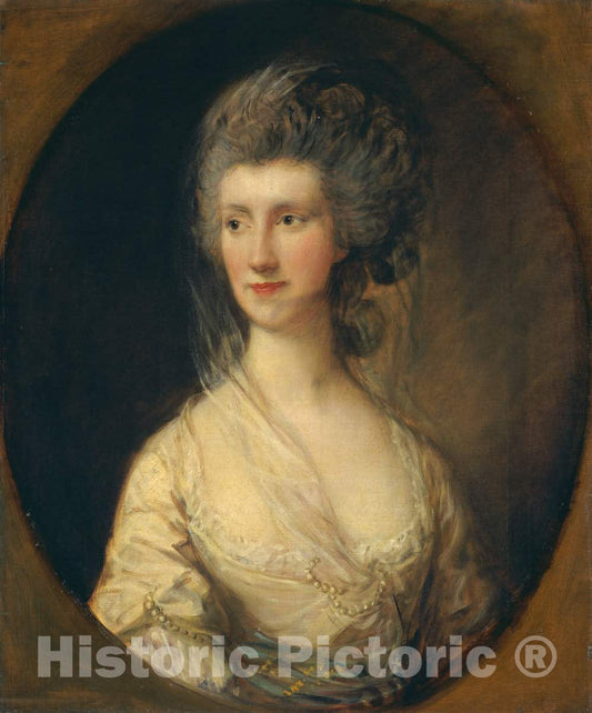 Art Print : Thomas Gainsborough, Mrs. John Taylor, c. 1778 - Vintage Wall Art