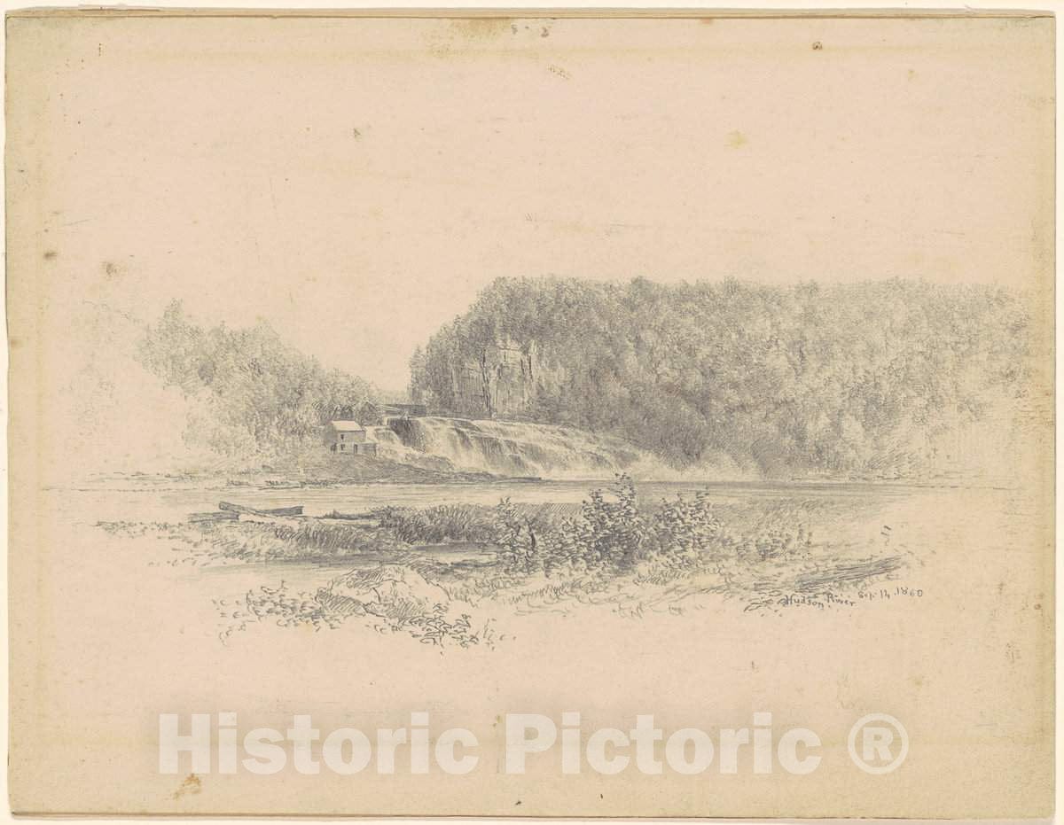 Art Print : Homer Dodge Martin, Hudson River, 1860 - Vintage Wall Art