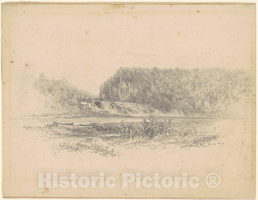 Art Print : Homer Dodge Martin, Hudson River, 1860 - Vintage Wall Art