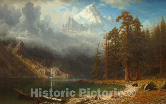Art Print : Albert Bierstadt, Mount Corcoran, c. 1876-1877 - Vintage Wall Art