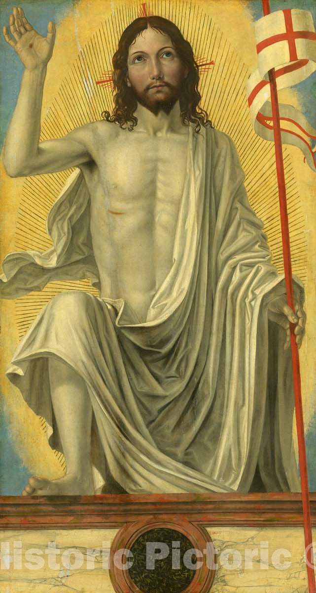 Art Print : Bergognone, Christ Risen from The Tomb, c. 1490 - Vintage Wall Art