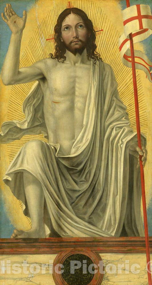 Art Print : Bergognone, Christ Risen from The Tomb, c. 1490 - Vintage Wall Art