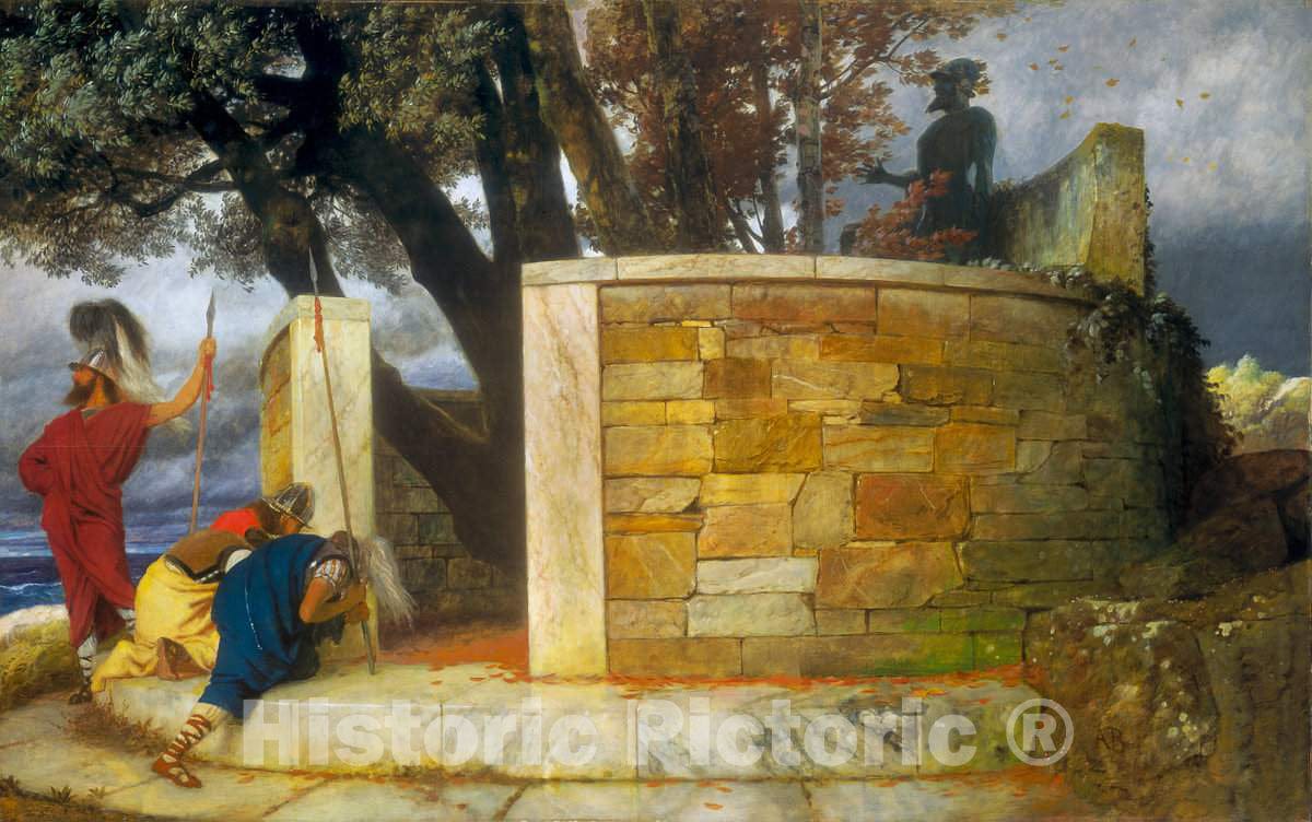 Art Print : Arnold BÃ¶cklin, The Sanctuary of Hercules, 1884 - Vintage Wall Art