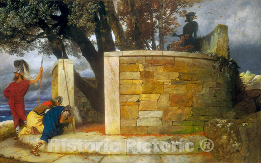 Art Print : Arnold BÃ¶cklin, The Sanctuary of Hercules, 1884 - Vintage Wall Art