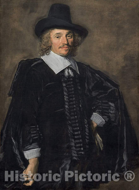 Art Print : Frans Hals, Portrait of a Gentleman, c.1651 - Vintage Wall Art