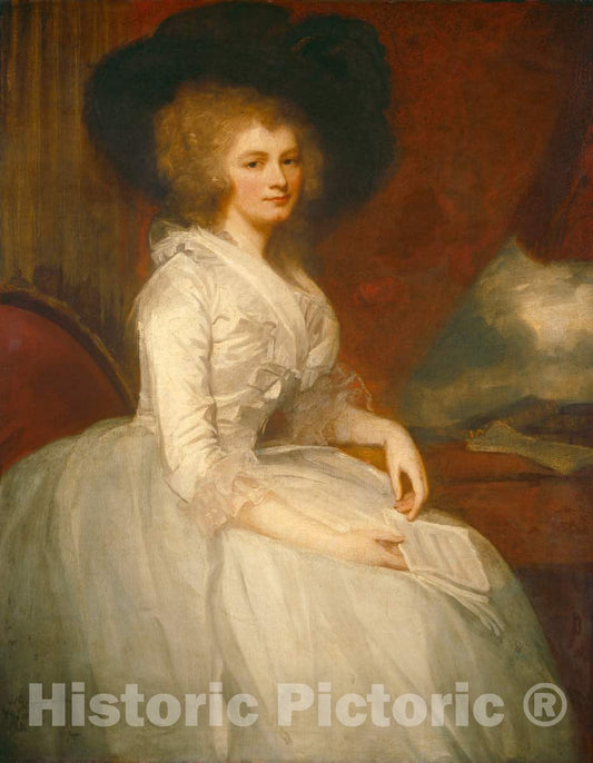 Art Print : George Romney, Mrs. Alexander Blair, 1787-1789 - Vintage Wall Art