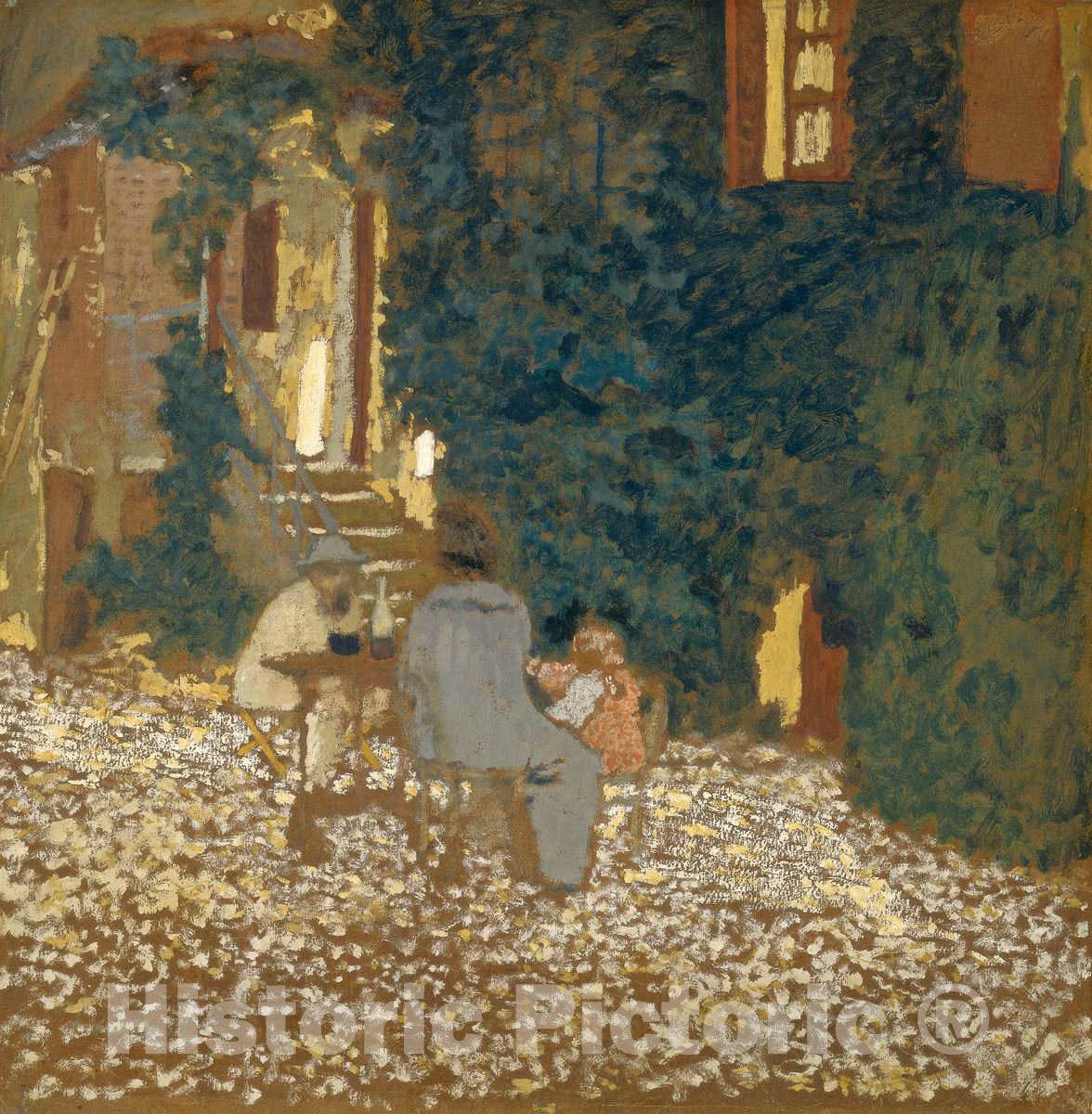 Art Print : Edouard Vuillard, Repast in a Garden, 1898 - Vintage Wall Art