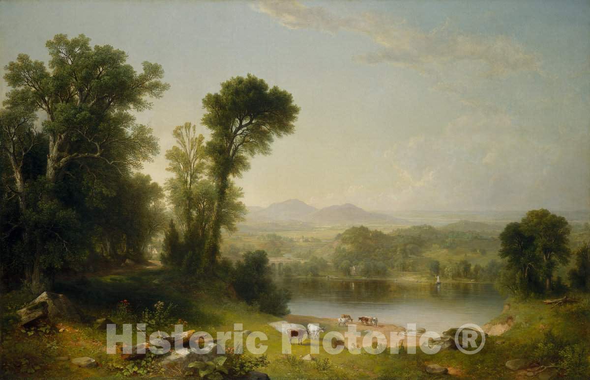 Art Print : Asher Brown Durand, Pastoral Landscape, 1861 - Vintage Wall Art