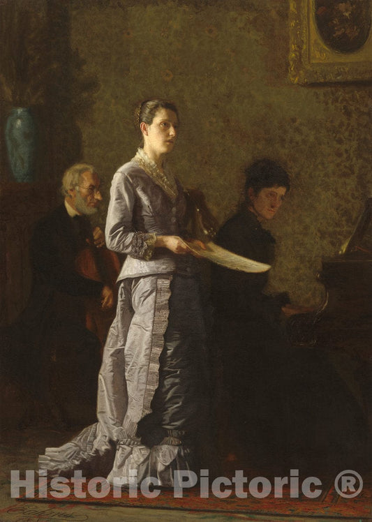 Art Print : Thomas Eakins, Singing a Pathetic Song, 1881 - Vintage Wall Art