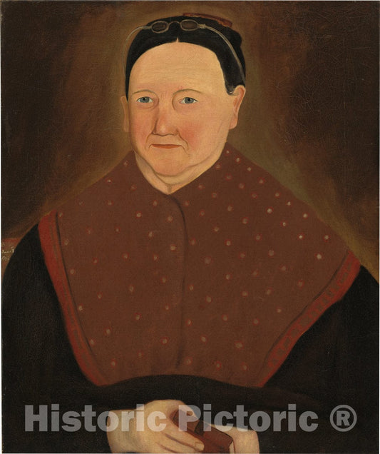 Art Print : J.C. Robinson, Portrait of an Old Lady, 1848 - Vintage Wall Art