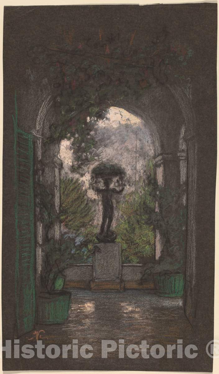 Art Print : Elihu Vedder, Capri, 1913 - Vintage Wall Art