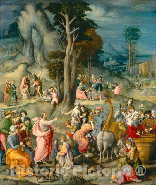 Art Print : Bacchiacca, The Gathering of Manna, c.1548 - Vintage Wall Art