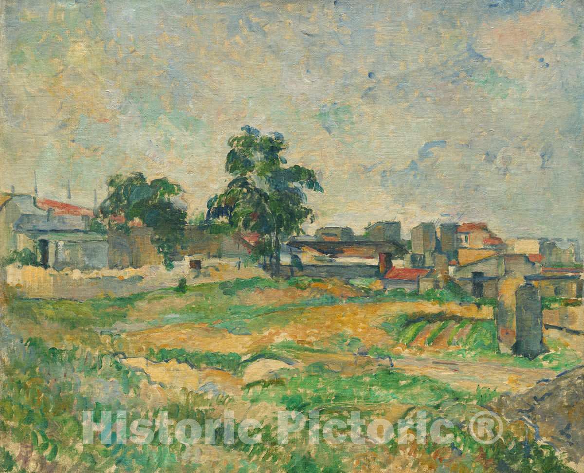 Art Print : Paul CÃ©zanne, Landscape Near Paris, c. 1876 - Vintage Wall Art