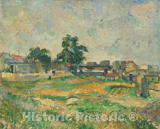 Art Print : Paul CÃ©zanne, Landscape Near Paris, c. 1876 - Vintage Wall Art