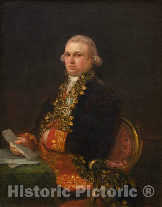 Art Print : Francisco de Goya, Don Antonio Noriega, 1801 - Vintage Wall Art