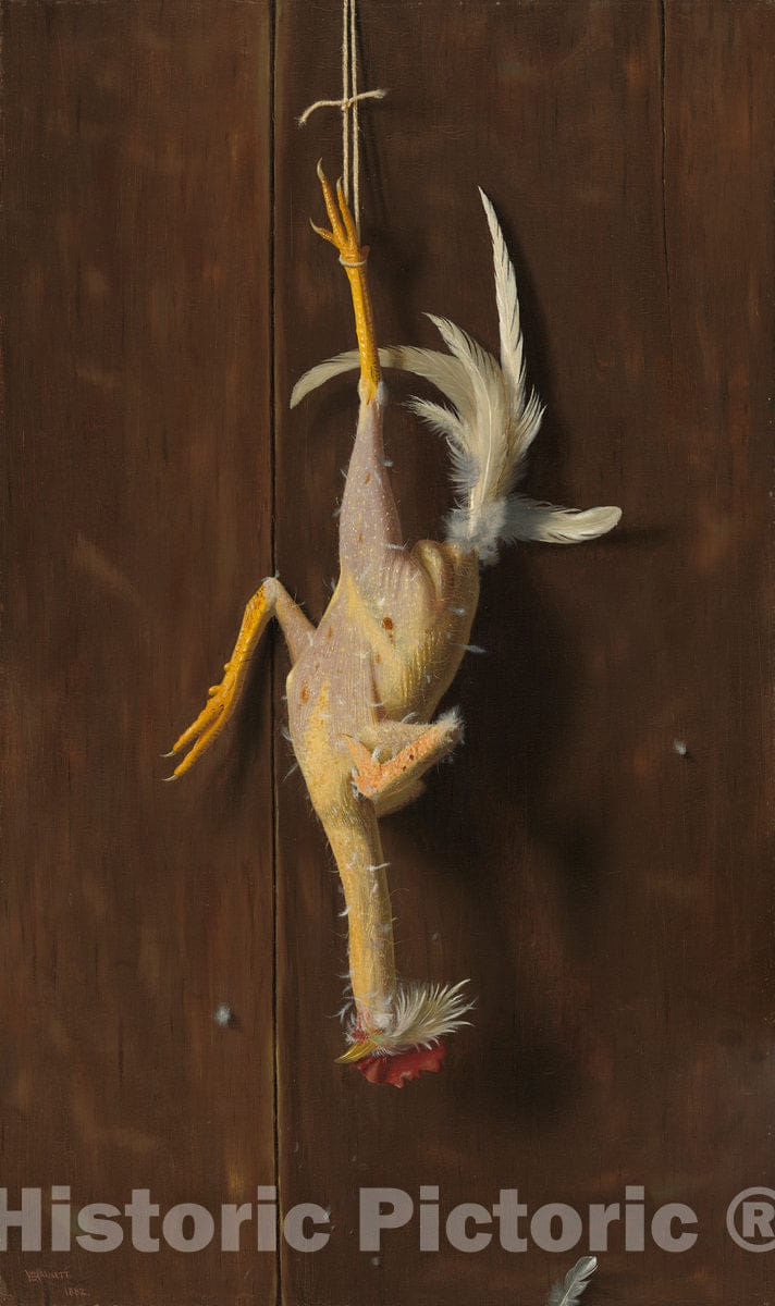Art Print : William Michael Harnett, Plucked Clean, 1882 - Vintage Wall Art