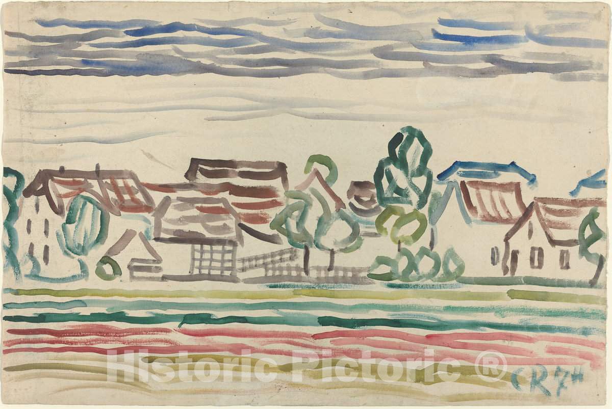 Art Print : Christian Rohlfs, Landscape, 1870s - Vintage Wall Art