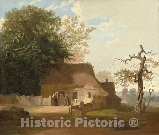 Art Print : George Caleb Bingham, Cottage Scenery, 1845 - Vintage Wall Art