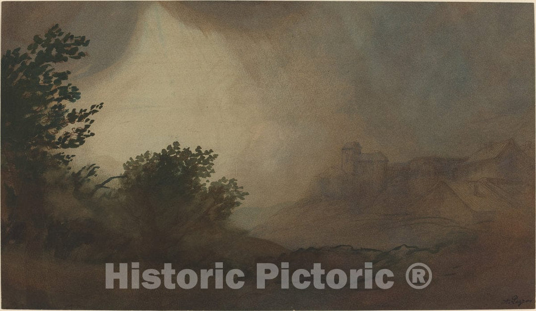 Art Print : Alphonse Legros, Storm - Vintage Wall Art