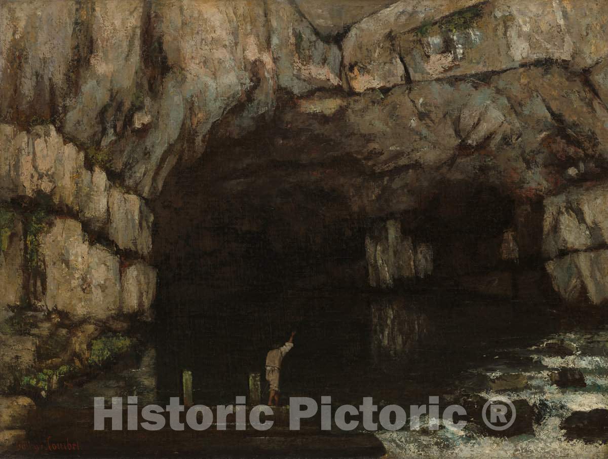Art Print : Gustave Courbet, La Grotte de la Loue, 1864 - Vintage Wall Art
