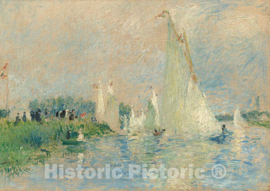 Art Print : Auguste Renoir, Regatta at Argenteuil, 1874 - Vintage Wall Art