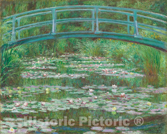 Art Print : Claude Monet, The Japanese Footbridge, 1899 - Vintage Wall Art